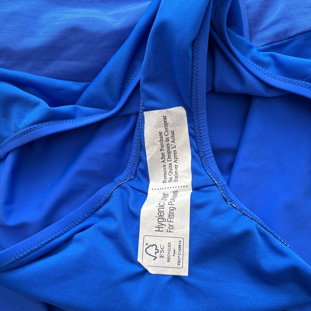 Raisins Curve Women's Plus Size 18W Blue Tummy-Control Swimdress / Swimsuit NWT