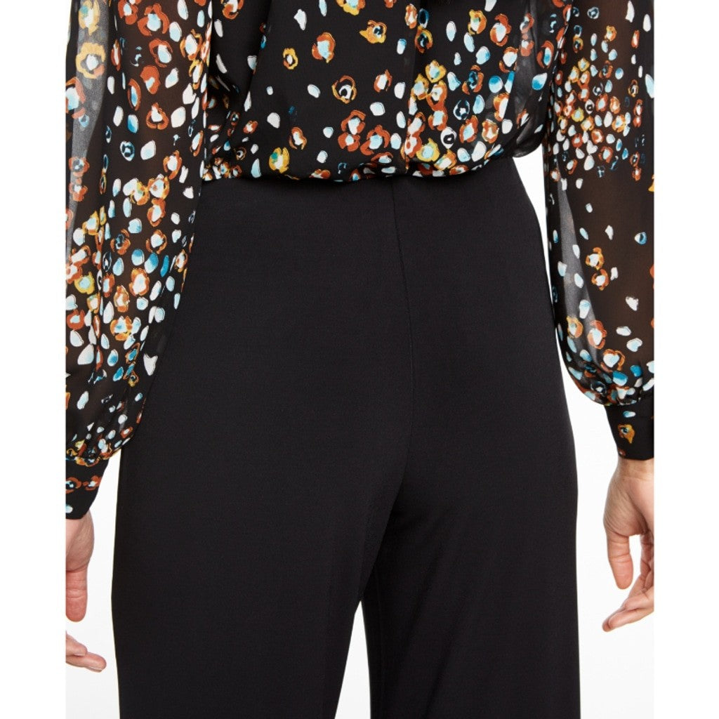 Alfani Size Medium Petite Knit Pull On Wide Leg Black Pants NWT