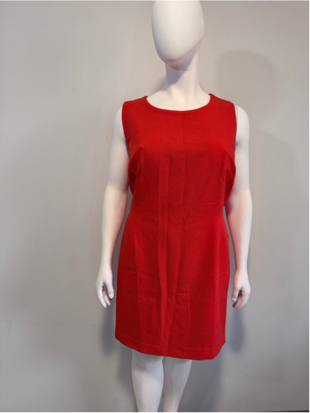 ON 34TH Plus Size 20W Red Double-Weave Sheath Sleeveless Mini Dress NWT