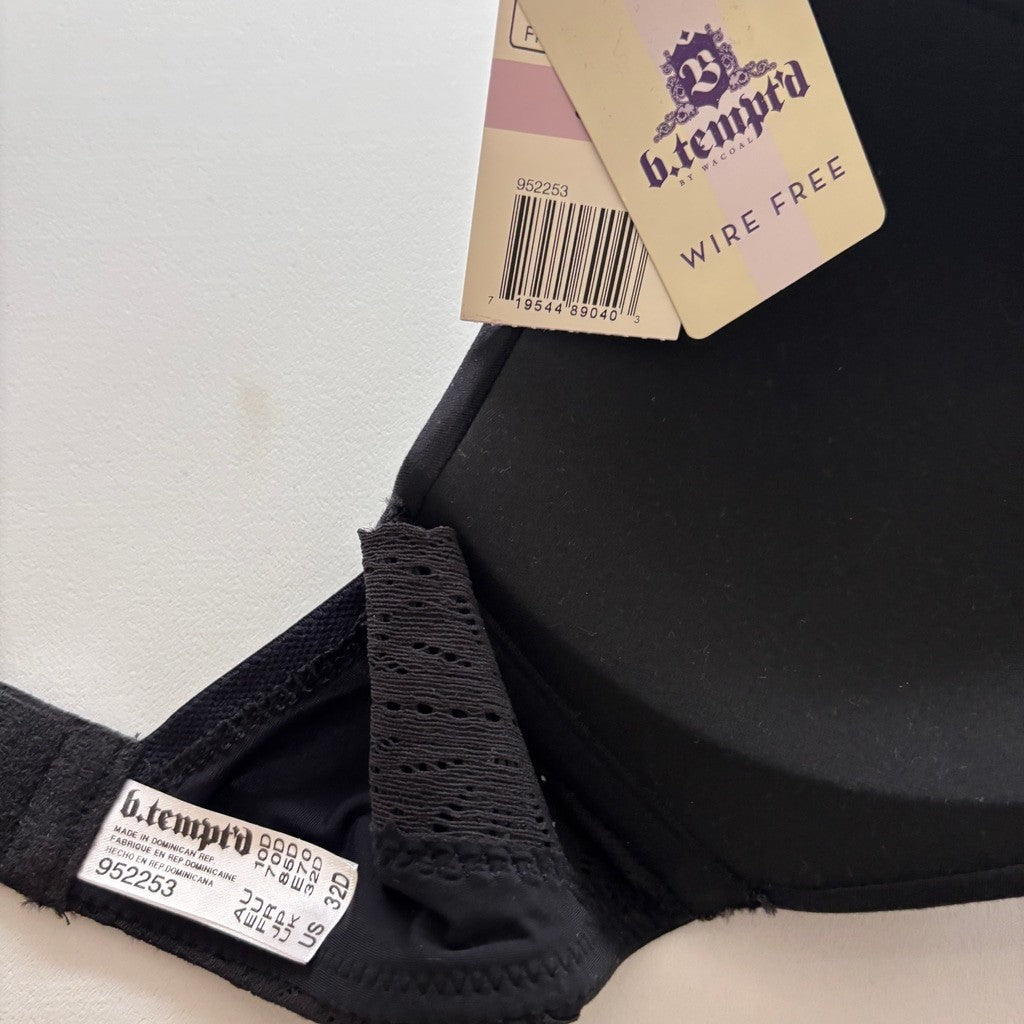 B.tempt'd by Wacoal Women's 32D Black Lace Wire-free Comfort Bra NWT