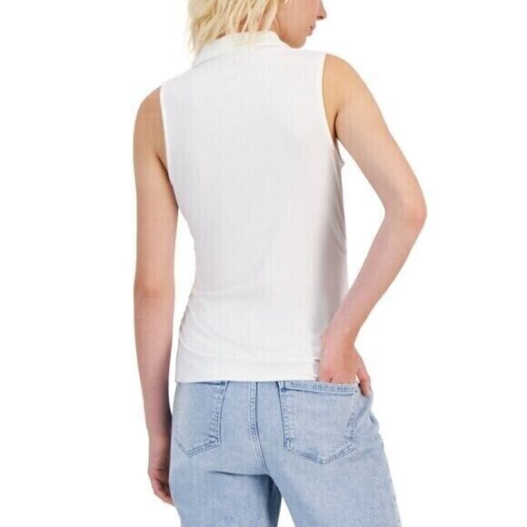 I.N.C. International Concepts Women's White Ribbed V-Neck Tank Top NWT