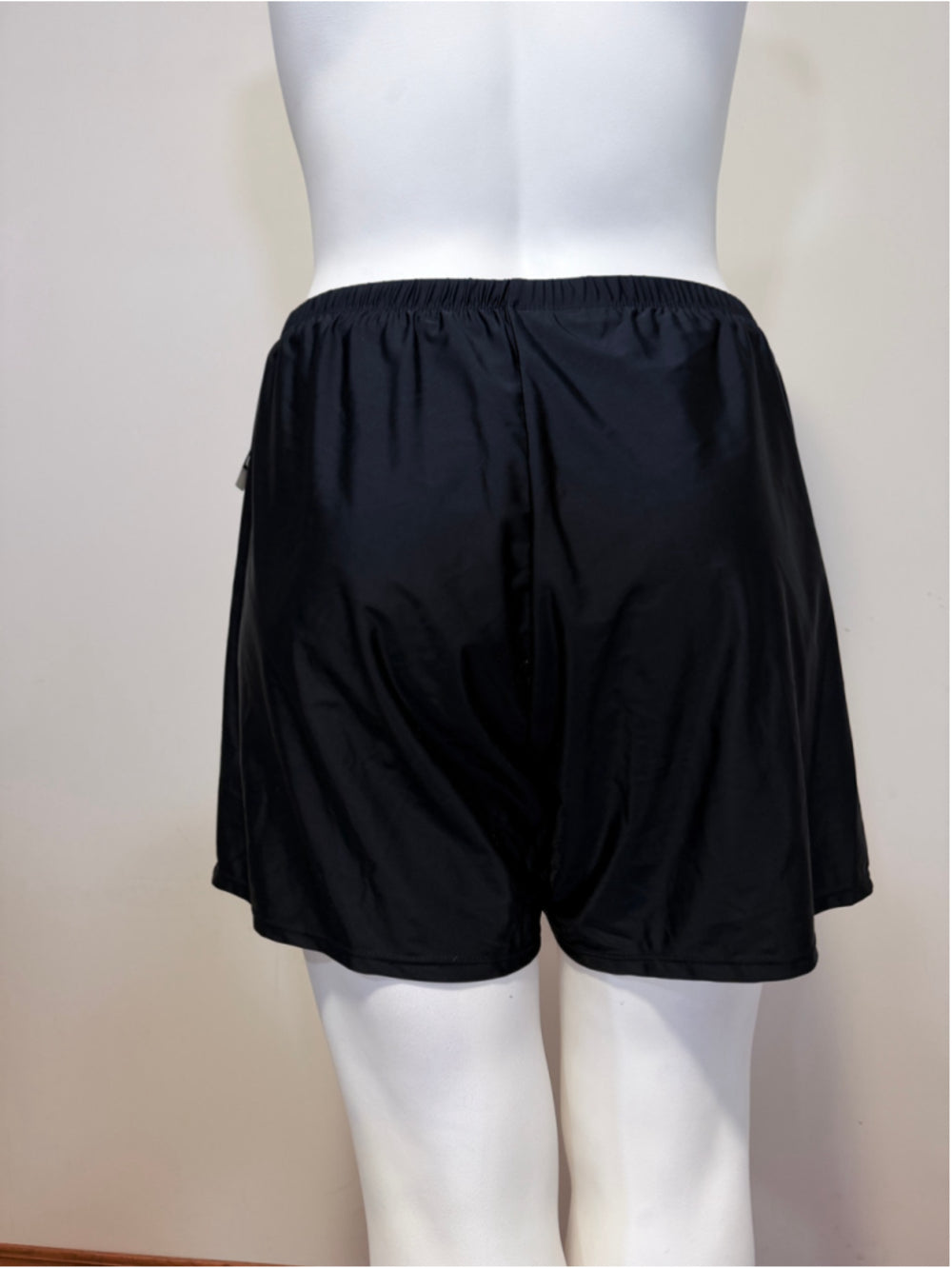Island Escape Women's 18W Plus Size Black Swim Shorts NWT