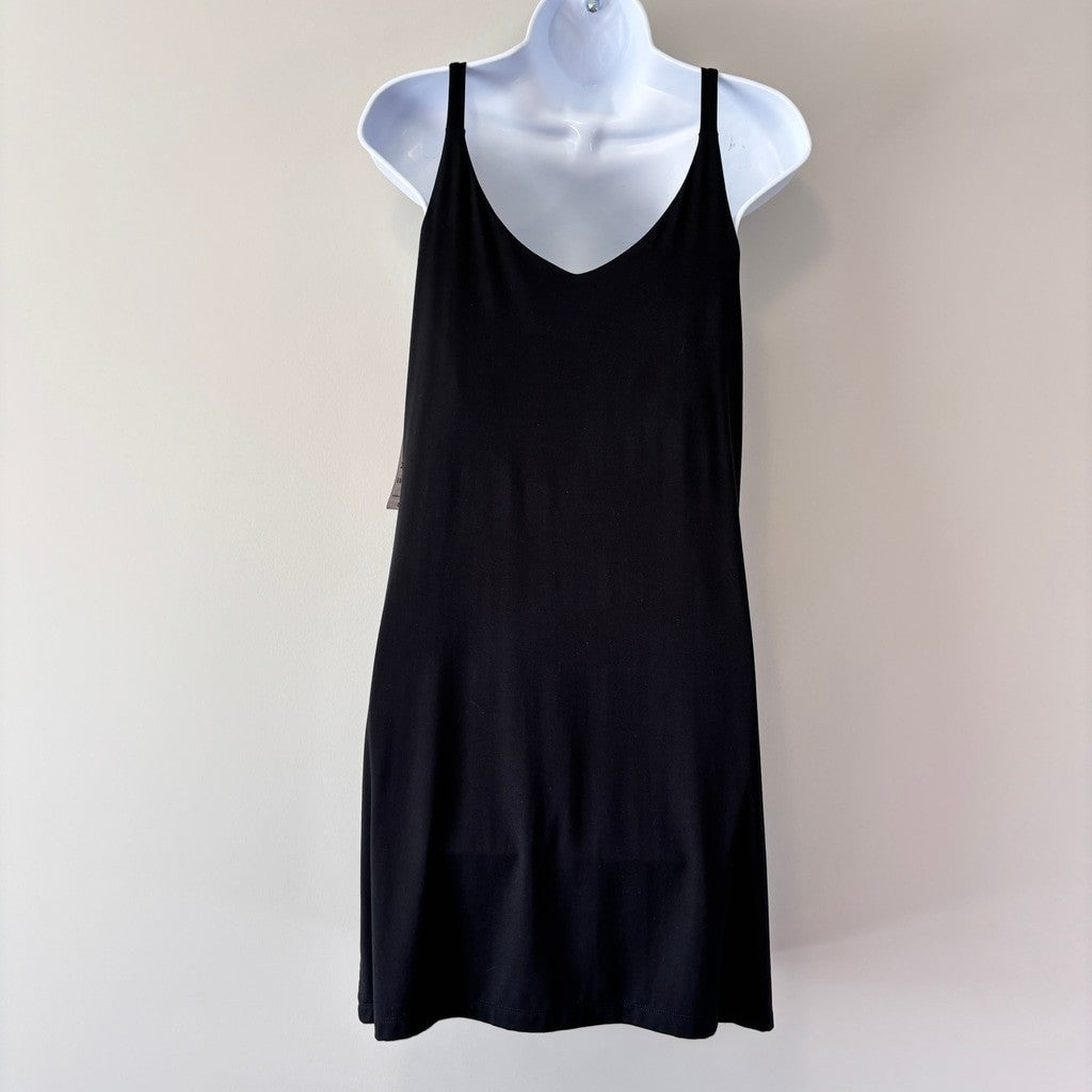 State of Day Women's XS Black Fluid Knit Solid Tank Chemise / Pajamas NWT