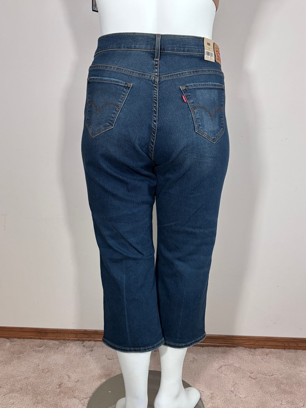 Levi's Plus Size 20W 311 Shaping Skinny Capri Jeans - Dark Wash NWT