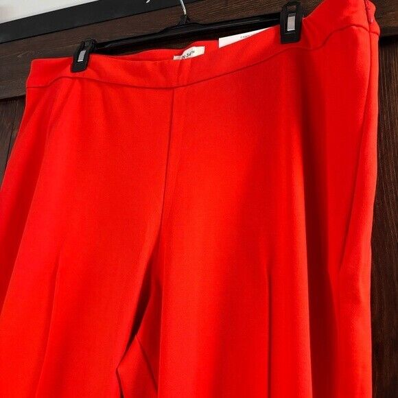 On 34th Women's Bright Orange Ponte Kick-Flare Ankle Dress Pants NWT