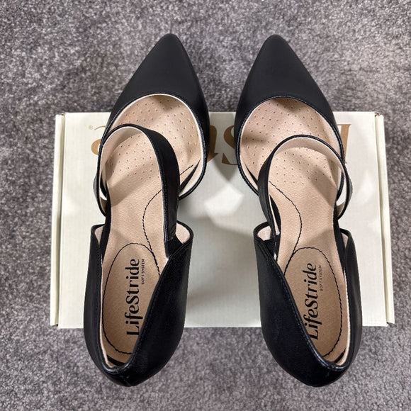 LifeStride Women's 8.5W Black Suki Asymmetrical Dress Pumps / Heels NIB