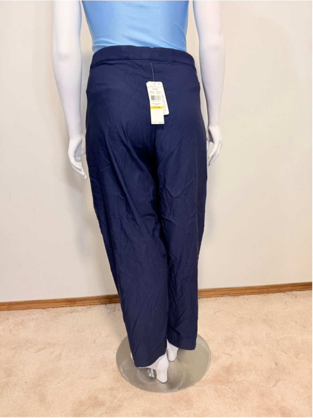 Alfred Dunner Plus Size 24W Pull-On Navy Blue Stretchy Dress Pants NWT