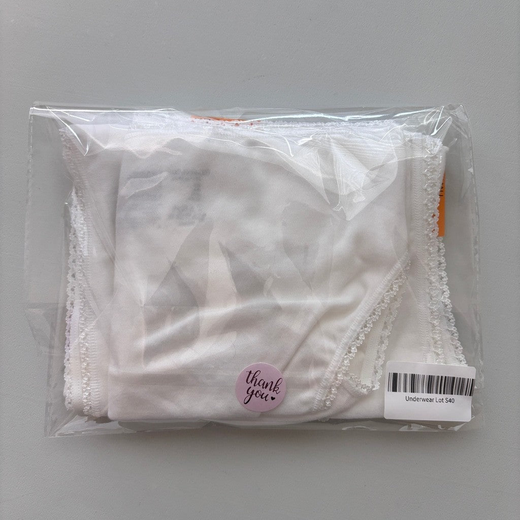 Charter Club Women's Small 100% Cotton 3 Pack of White Brief Underwear NWT S40