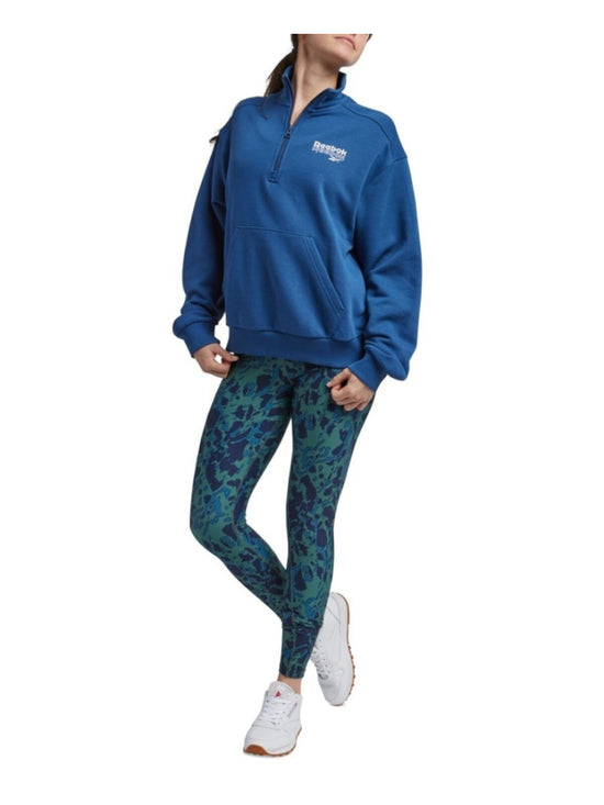Reebok Women's Size Extra Large Blue Quarter Zip Pullover Sweatshirt NWT