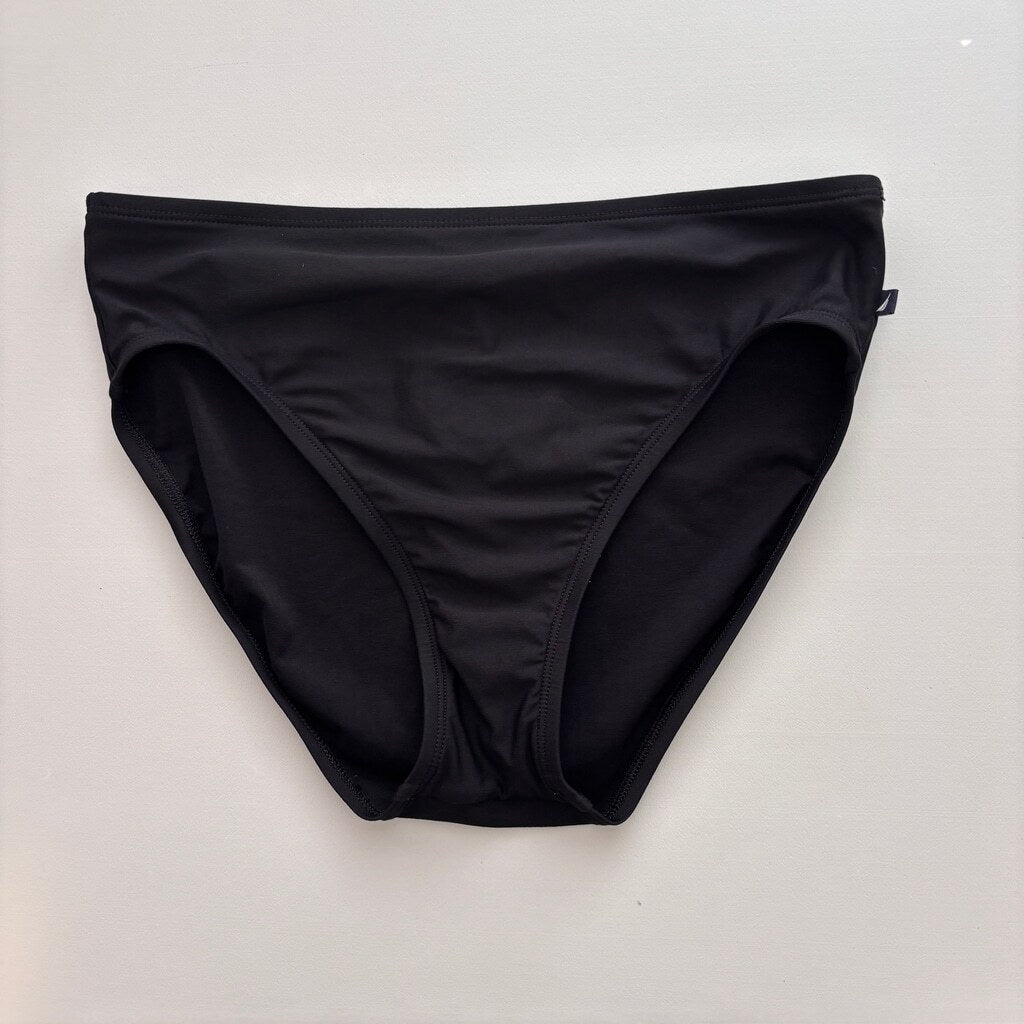 Nautica Women's Size 6 Solid Black Designer Bikini Bottoms NWT