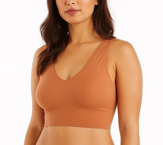 Calvin Klein Size XS Brown Invisibles Comfort V-Neck Comfort Bralette NWT