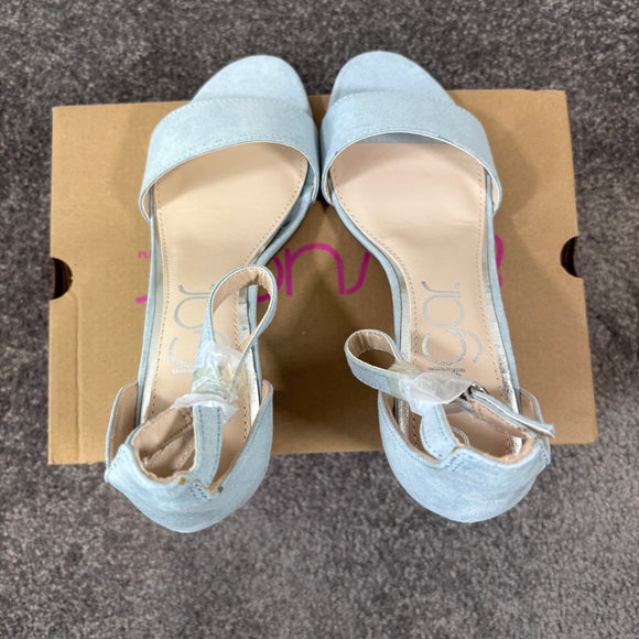 Sugar Women's 8.5 Light Blue Suede Chunky Heels Dress Shoes NWT