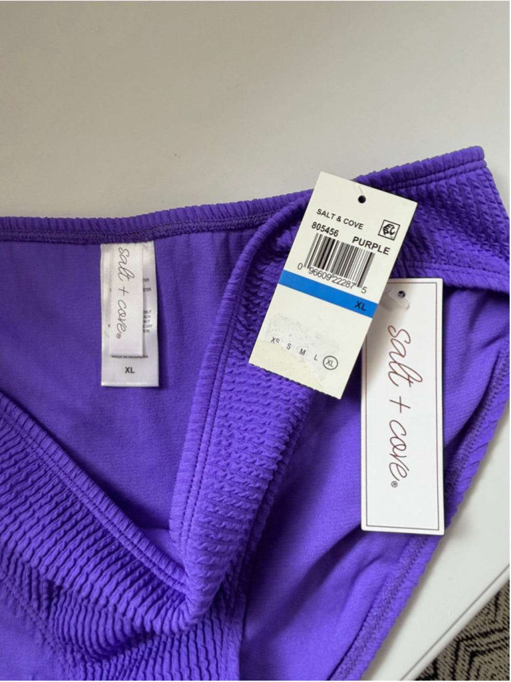 Salt + Cove Purple Ribbed Hipster Bikini Bottoms NWT