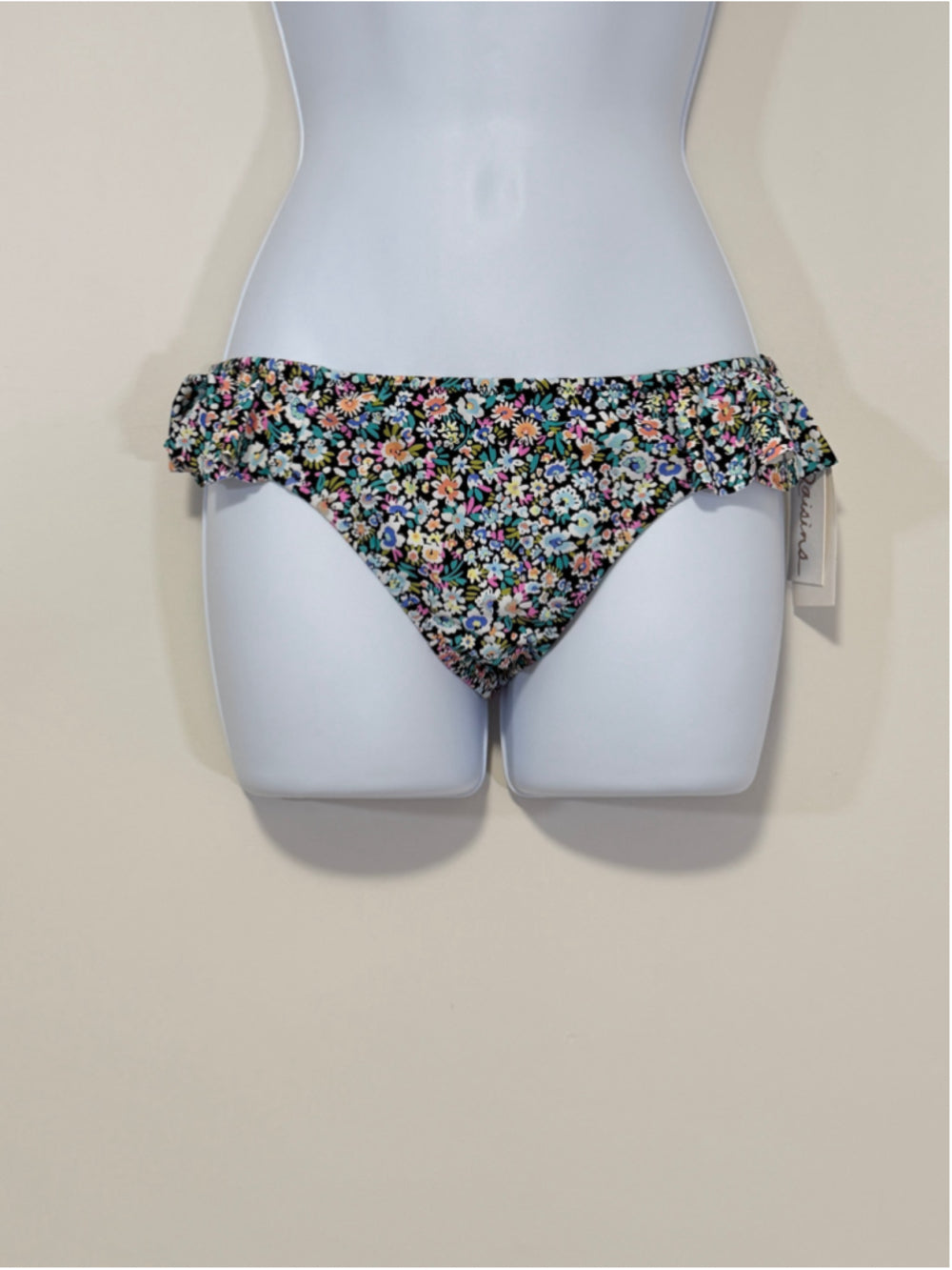 Raisins Size Small Multicolor Floral-Print Ruffled Bikini Bottoms NWT