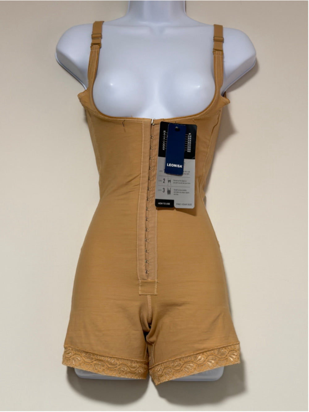 Leonisa Size Small (A) Beige Firm Compression Bottom Body Shaper Shapewear NWT