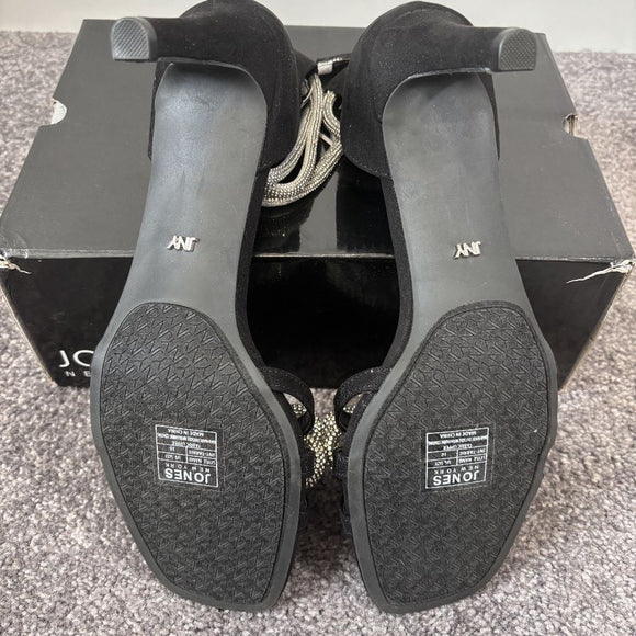 Jones New York Women's 10 Black Tarrie Rhinestone Bow Stiletto Heels NIB