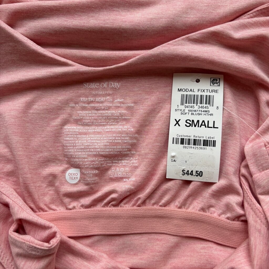 State of Day Women's Pink Super Soft Knit Solid Tank Chemise / Pajama Dress NWT