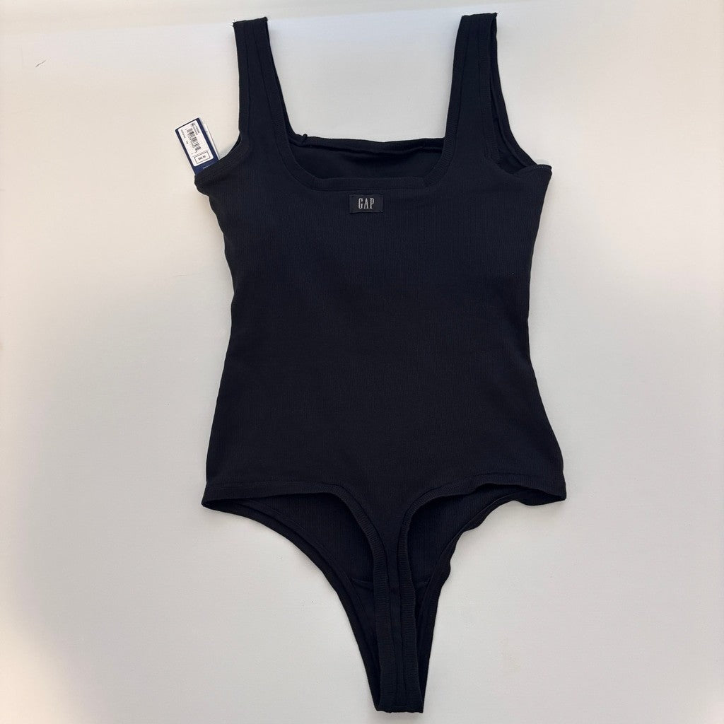 GAP GapBody Women's Size Small Black Logo Comfort Thong Bodysuit NWT
