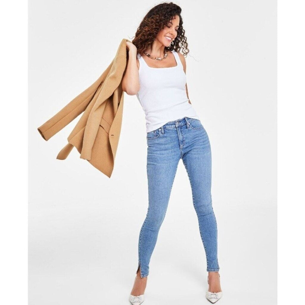 INC International Concepts Women's XL White Square Neck Tank Top NWT