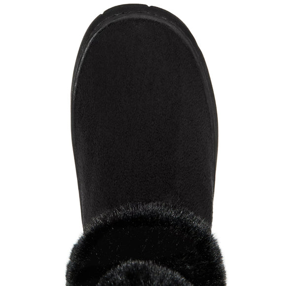 Style & Co Women's Size 5 Suede & Fuzzy Black Witty Winter Boots NIB