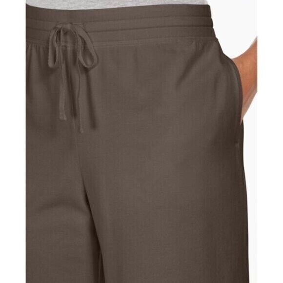 Karen Scott Pull-On Stretchy Elastic Waist Knit Casual Brown Shorts NWT