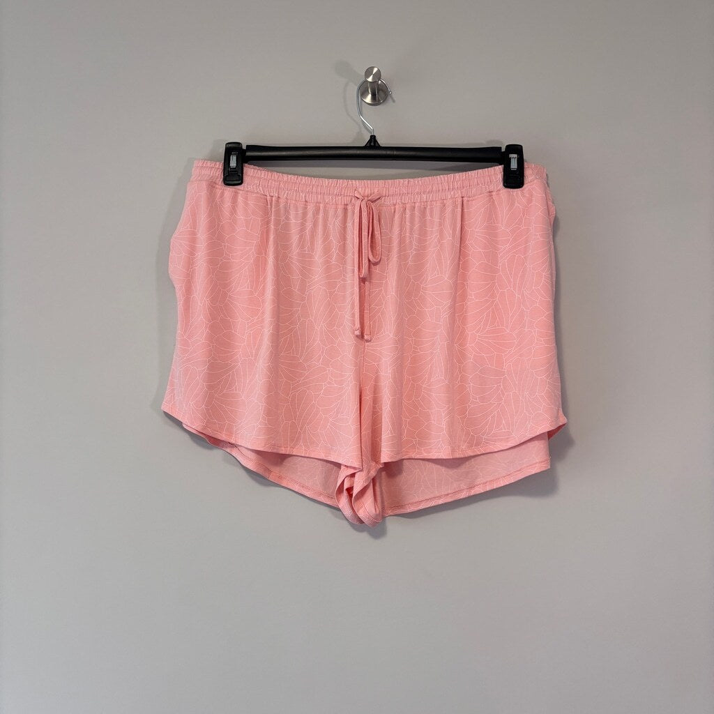 State of Day Women's Pink & White Printed Soft Knit Sleep Shorts NWT