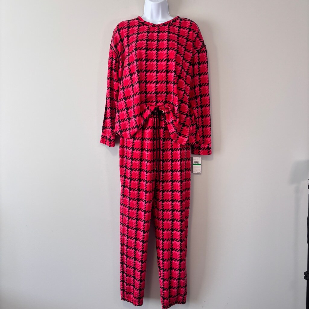 Sanctuary Woman's Large Bright Red 2-Pc. Long-Sleeve Jogger Pajamas Set NWT