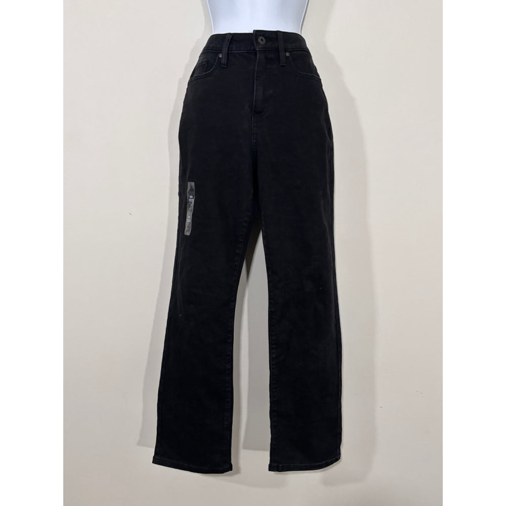 Style & Co Women's 6 Black High-Rise Straight-Leg Jeans NWT
