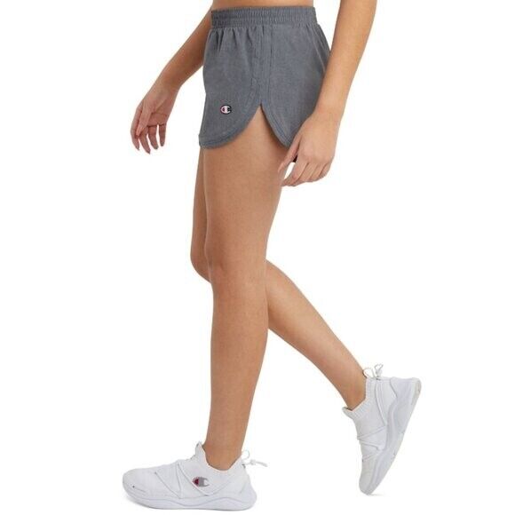 Champion Women's Size XL Lightweight Grey Varsity Mid-Rise Shorts NWT