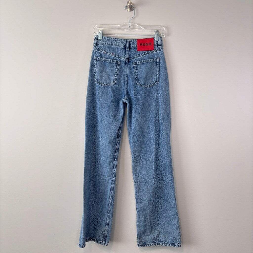 HUGO Boss Women's Size 25 Ripped Light-Wash High-Rise Denim Jeans NWT