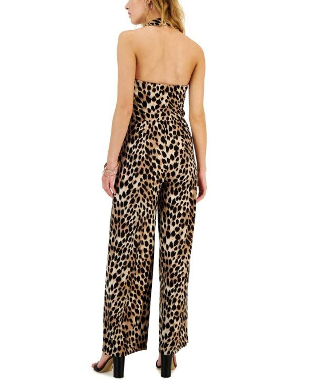 INC International Concepts Women's Size XS Ombre Cheetah Halter Jumpsuit NWT