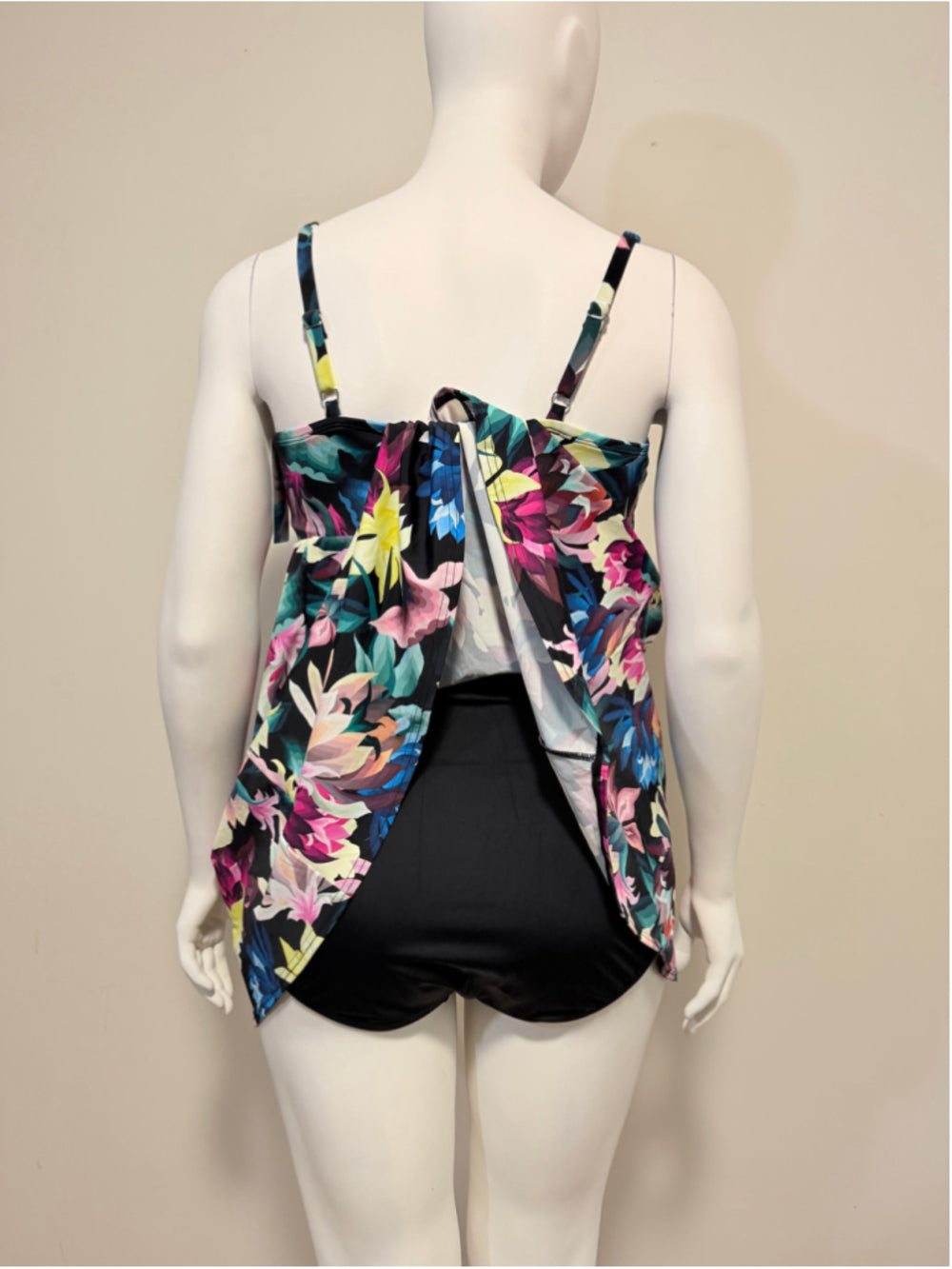 Swim Solutions Plus Size 18W Floral Swimdress One Piece Swimsuit NWT