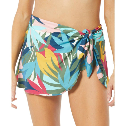 Coco Reef Women's Medium Multicolor Contours Sarong-Skirt Bikini Bottom NWT