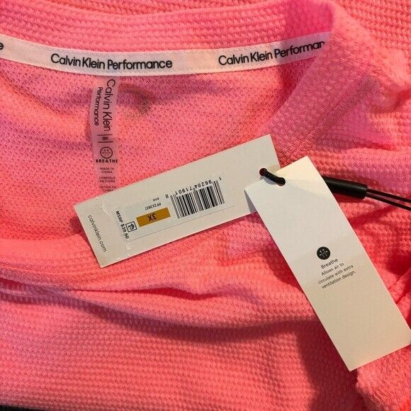 CALVIN KLEIN PERFORMANCE Plus Size Hot Pink Tie-Hem Tank Top NWT