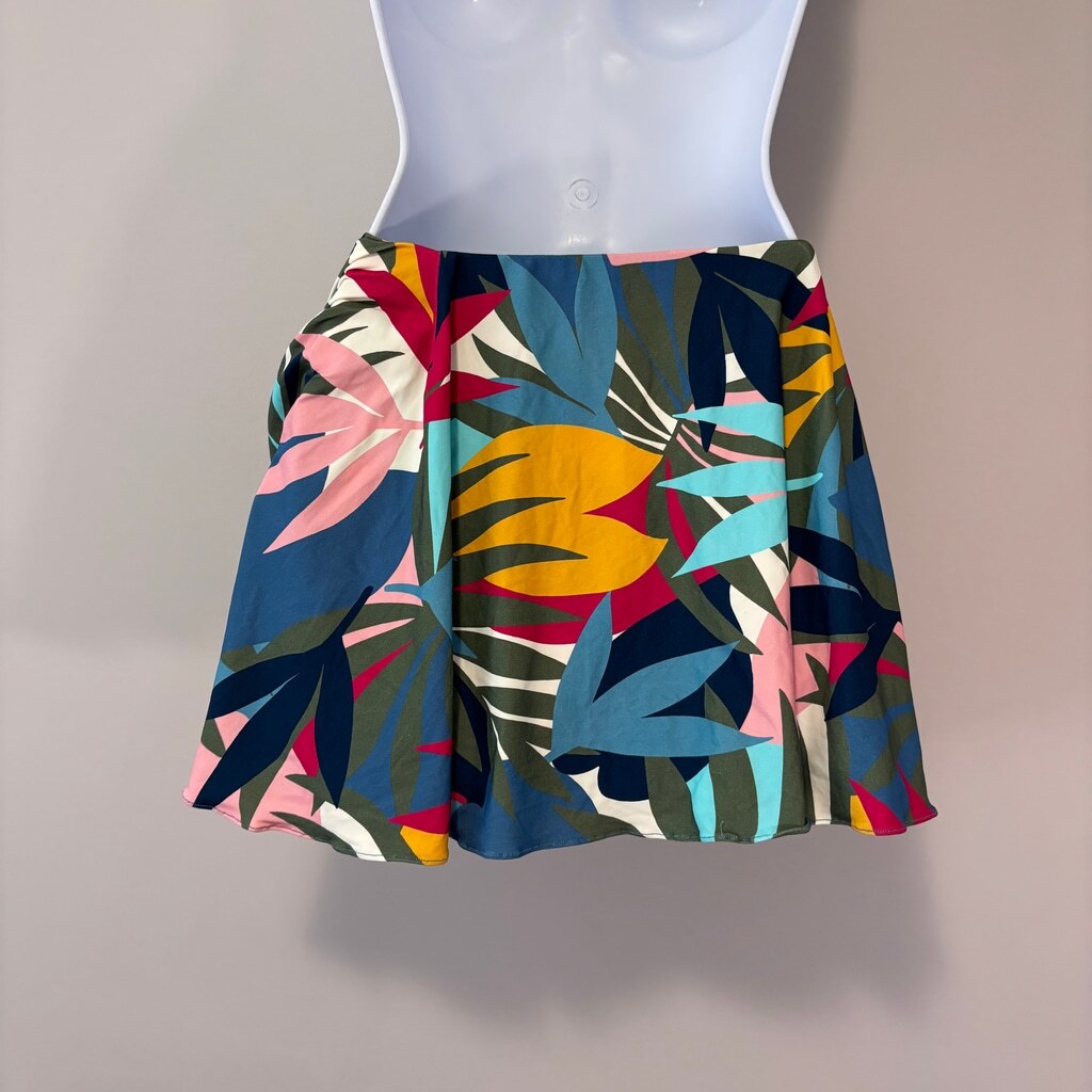 Coco Reef Women's Medium Multicolor Contours Sarong-Skirt Bikini Bottom NWT