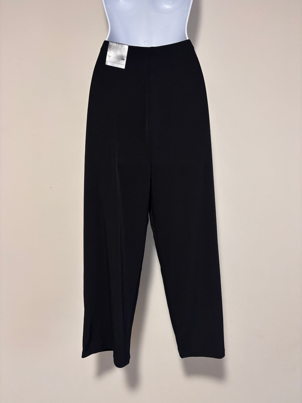 Alfani Size Medium Petite Knit Pull On Wide Leg Black Pants NWT