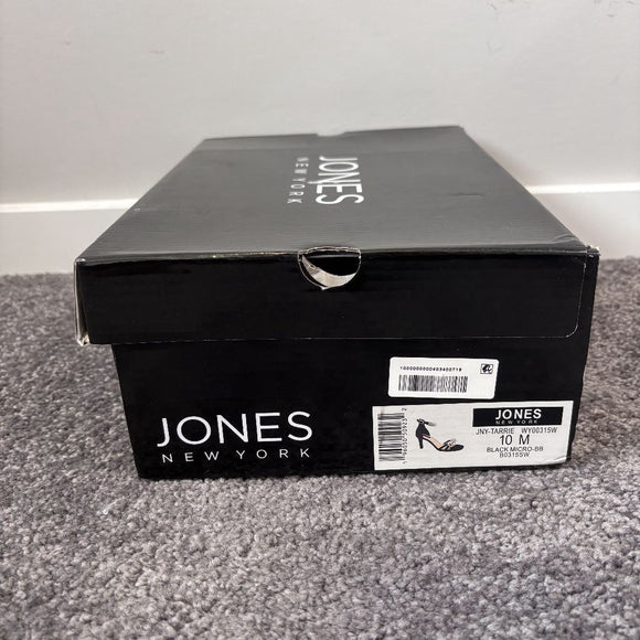 Jones New York Women's 10 Black Tarrie Rhinestone Bow Stiletto Heels NIB