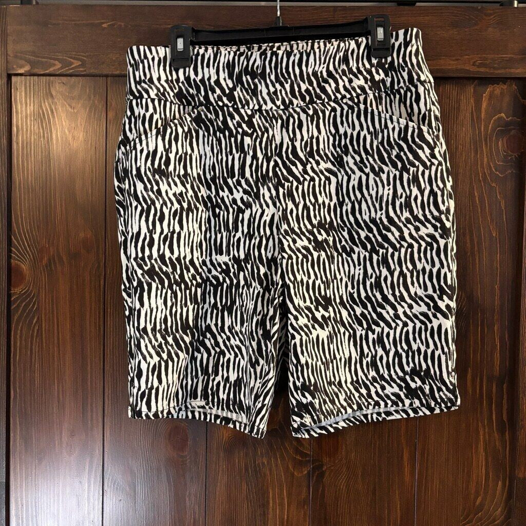 I.N.C. International Concepts Women's Zebra Printed High-Rise Bermuda Shorts NWT
