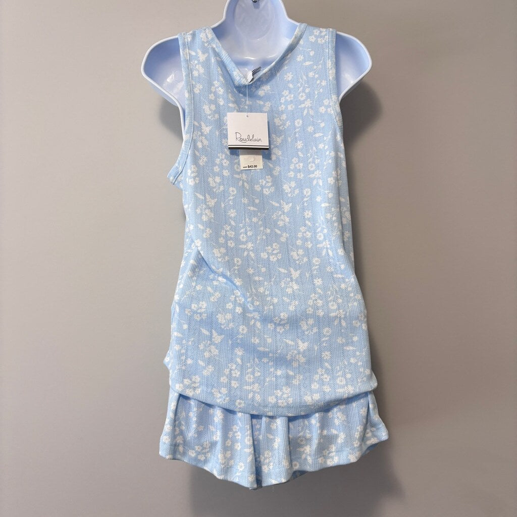 Roudelain Women's 2-Pc. Blue Pointelle Tank & Shorts Pajama Set NWT
