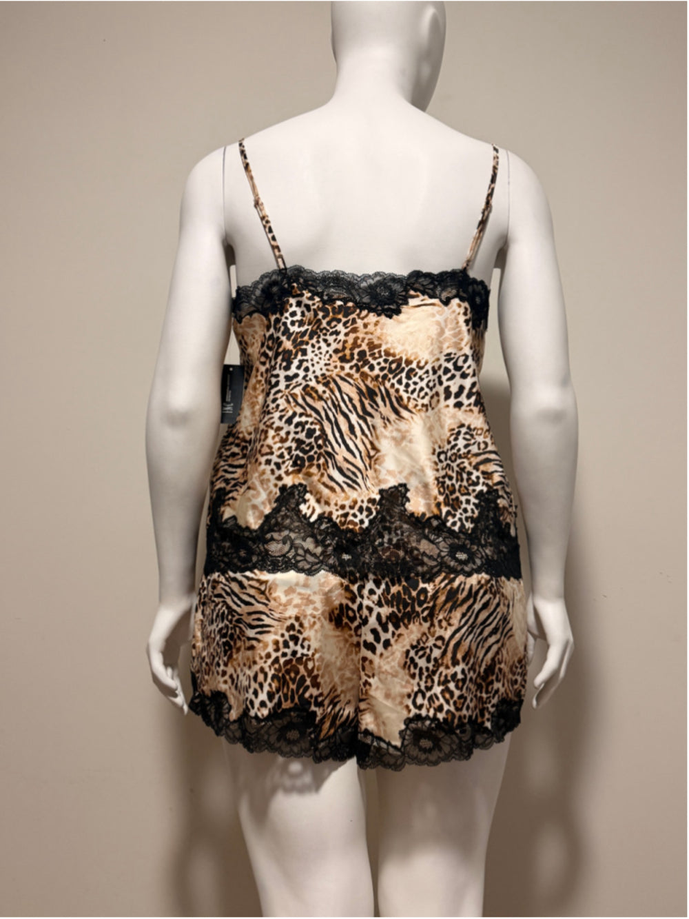 INC International Concepts Size Extra Large Animal Print Lace Pajamas Set NWT