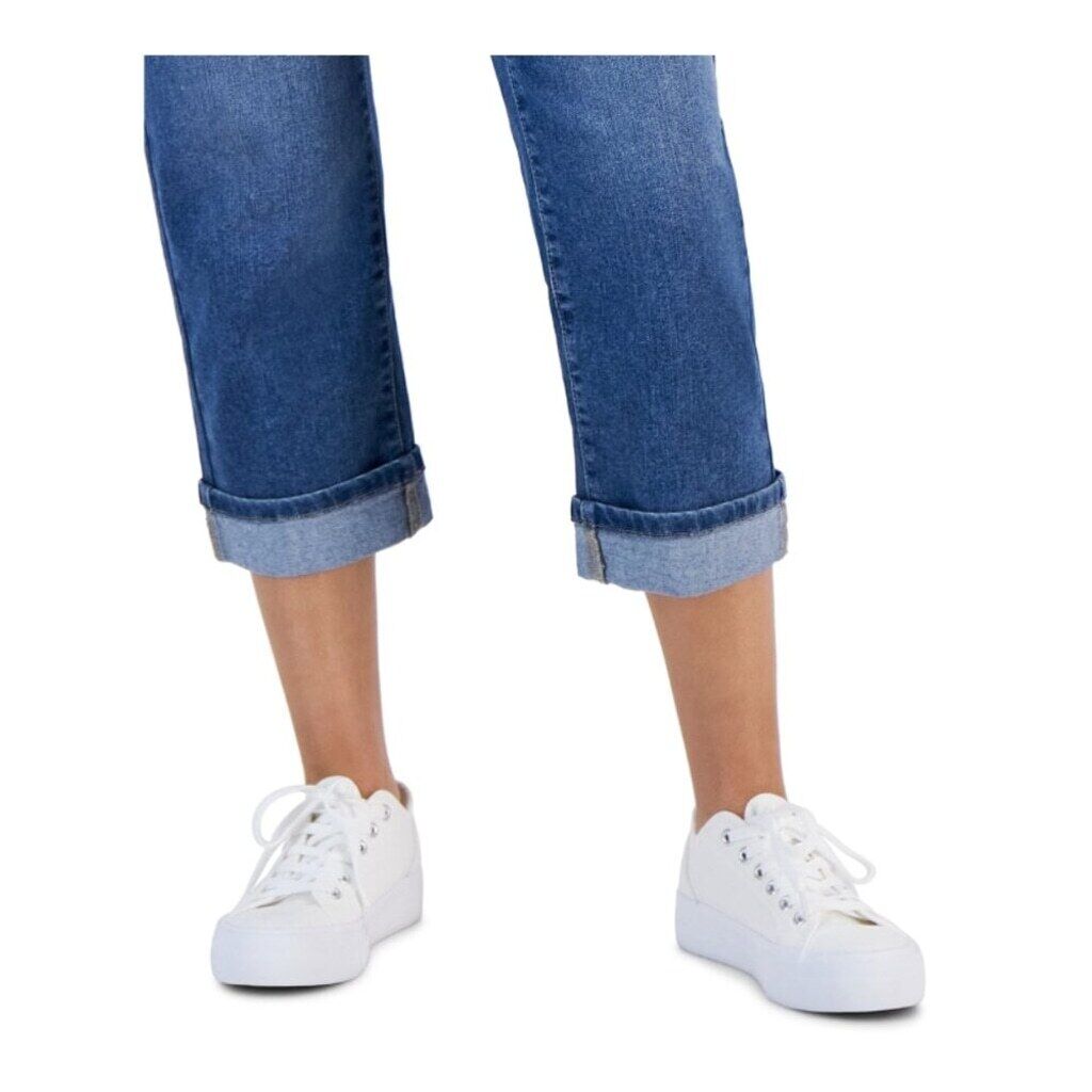 Style & Co. 4 Petite Mid-Rise Curvy-Fit Roll Cuff Capri Jeans NWT