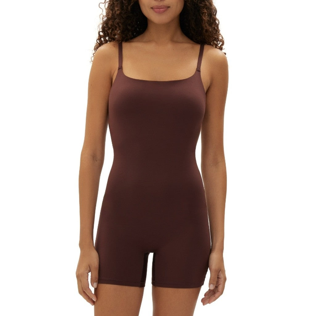 Gap GapBody Women's Dark Brown Super Stretch Shorty Bodysuit NWT