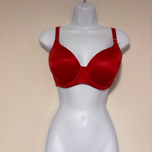 Ralph Lauren 34DD Ruby Red Full Coverage Logo T-shirt Bra NWT