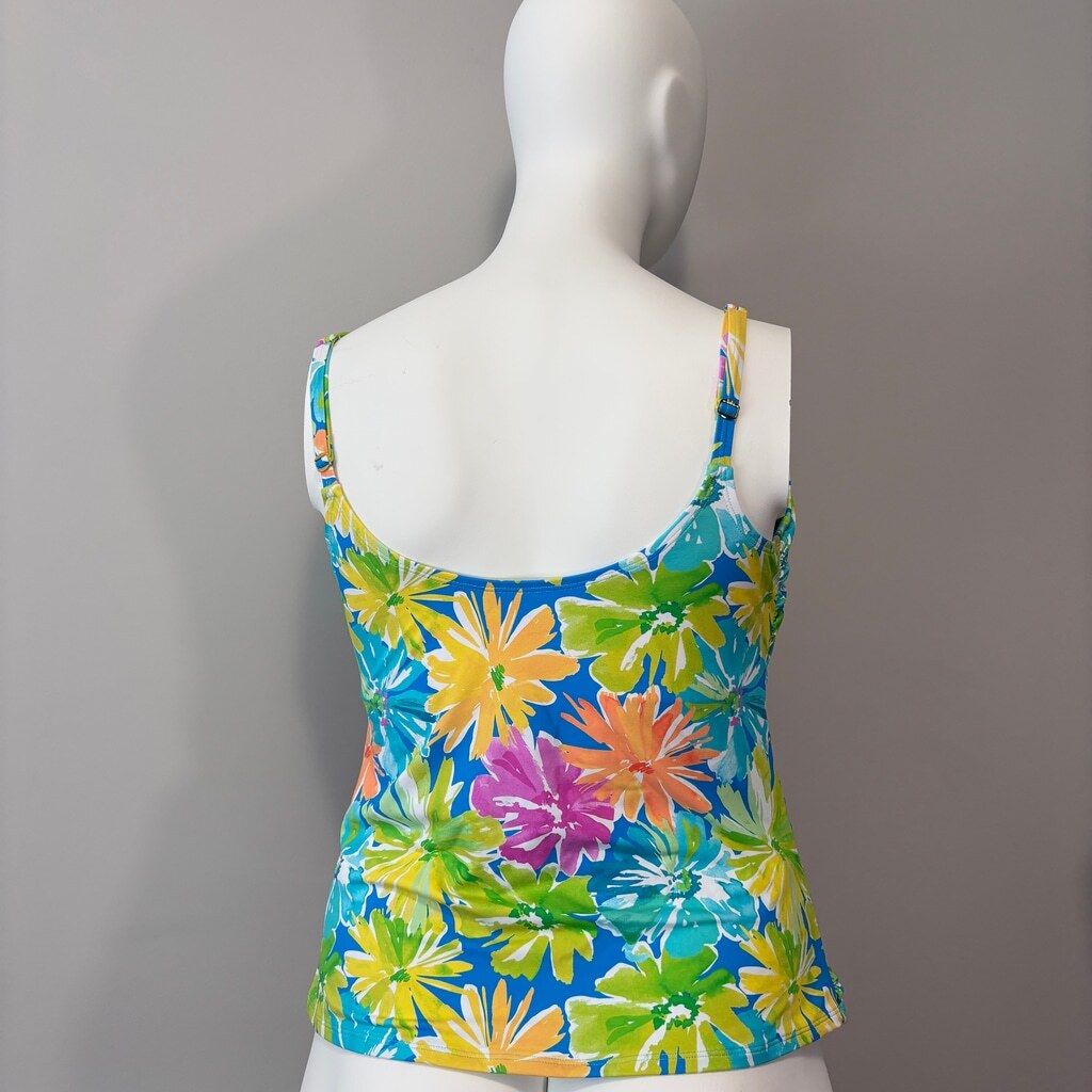 Bleu by Rod Beattie Women's Plus Size Multicolor Scoop-Neck Tankini Top NWT