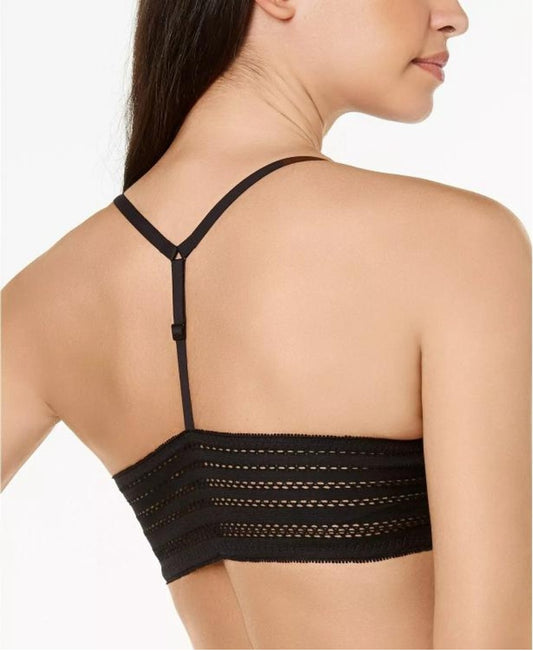 DKNY Women's Size 32D Black Classic Cotton T-Back Lace Bra NWT