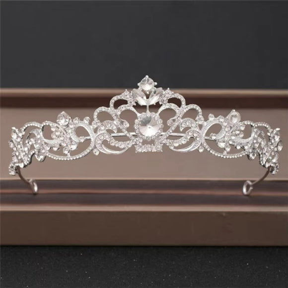 White Crystal Rhinestone Party & Bridal Tiara / Headband / Crown NWT
