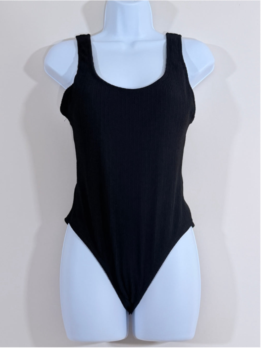 Cotton On Women's Medium Black Low-Back One-Piece Crinkle Swimsuit NWT