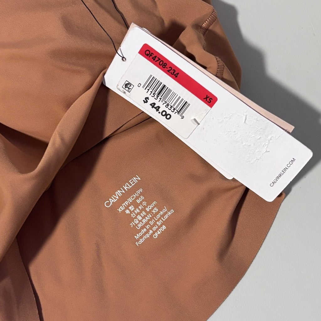 Calvin Klein Size XS Brown Invisibles Comfort V-Neck Comfort Bralette NWT