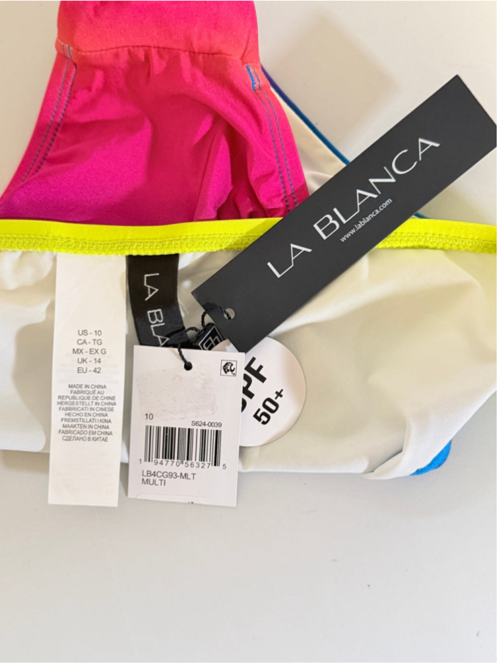 La Blanca Women's 10 Ombre Multicolor Setting Sun Basic Hipster Bottoms NWT