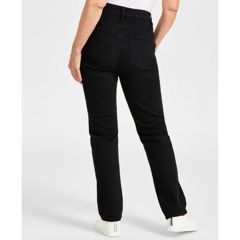 Style & Co Women's 6 Black High-Rise Straight-Leg Jeans NWT